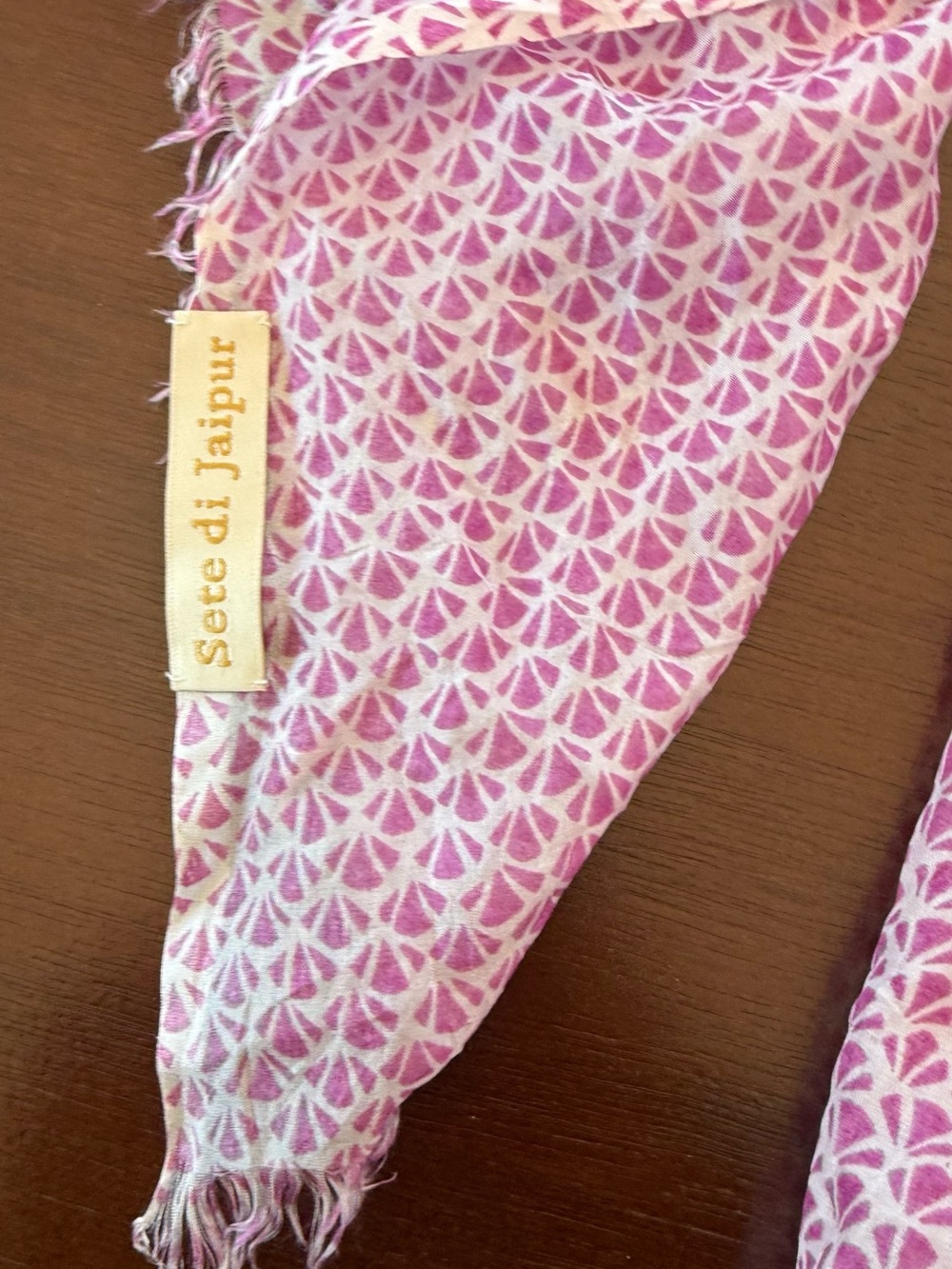 Silk Pink Floral Women's Scarf by - Picture 2 of 3